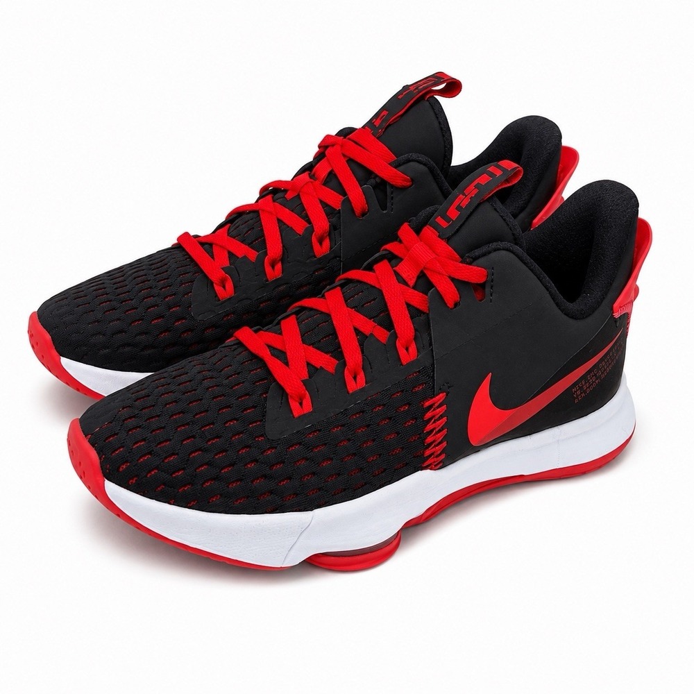 Nike LeBron Witness 5 BRED Black Red CQ9380-005 Men's Size 9 Basketball Shoes